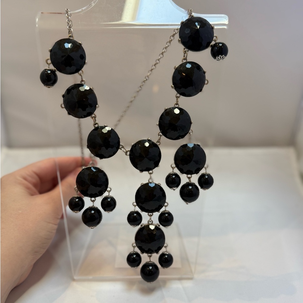 Vintage 2000s Black Bubble Statement Necklace - Picture 3 of 4